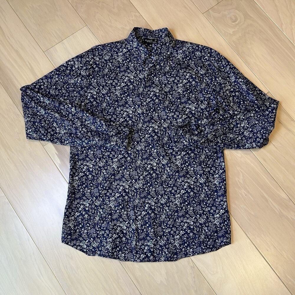 Agnes B Homme Paris Button Up Shirt In Floral Long Sleeve Men’s 36